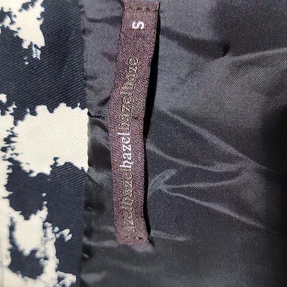 Hazel Size S Black and Cream Colored Swing Jacket, 3/4 Length Balloon Sleeves - Picture 11 of 12